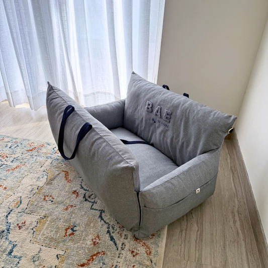 PoochMate Travel bed | Car seats for small dogs | Dog Car Seats | Pet car seats India| travel beds for large dogs | dog bed for car back seat
