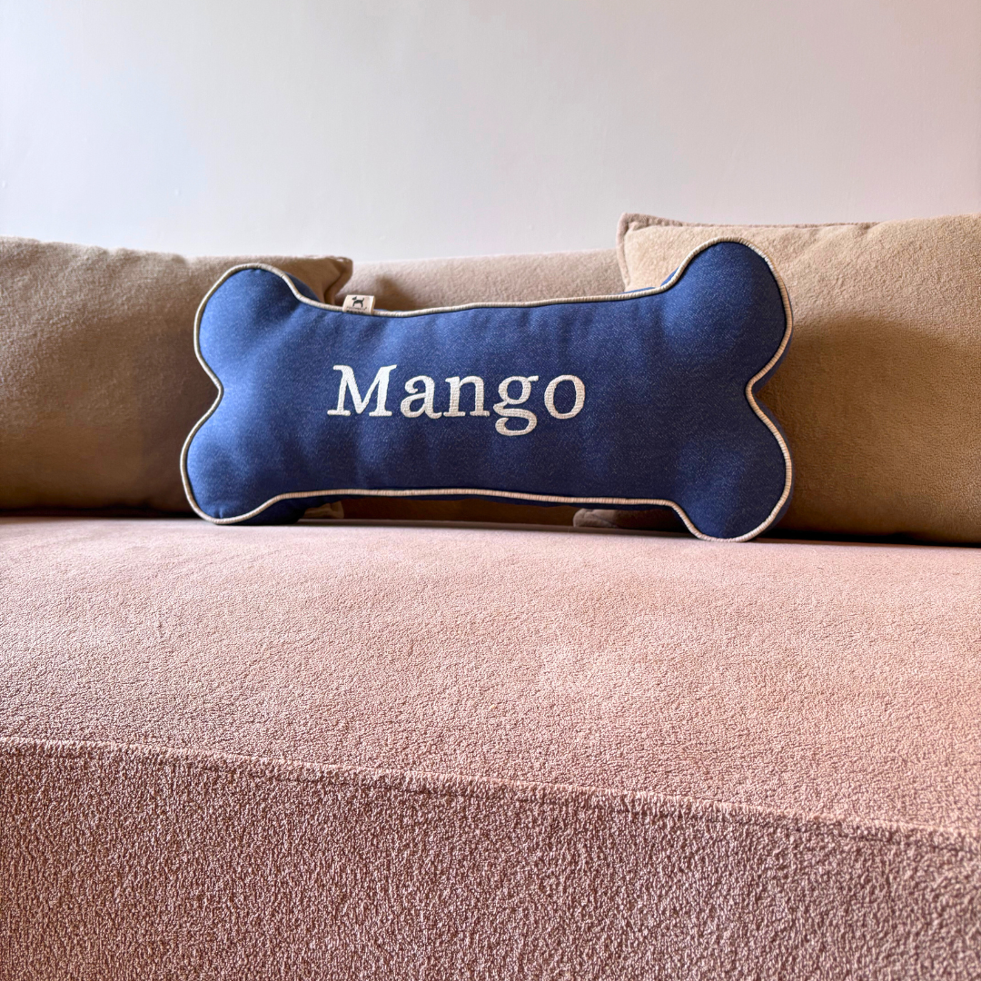 Personalized Dog Pillow | Dog Name Pillows | Dog Bone Pillow with name
