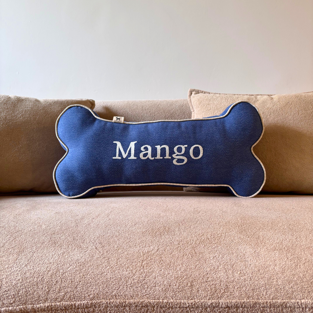 Personalized Dog Pillow | Dog Name Pillows | Dog Bone Pillow