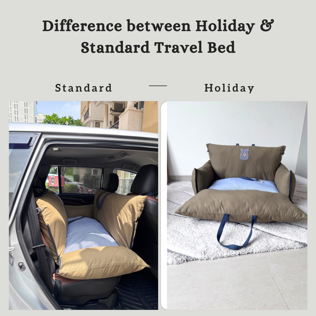 PoochMate Travel beds| Dog Car Seats India | Dog Car Seat cover | Dog Bed for car backseat