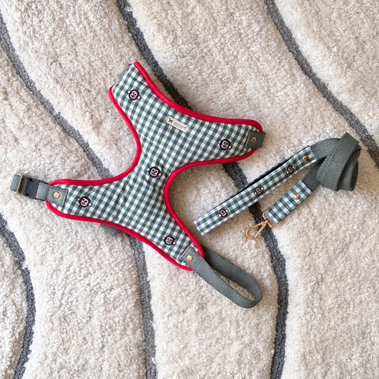 Cotton Dog Harness & Leash Set | PoochMate Harness for dogs