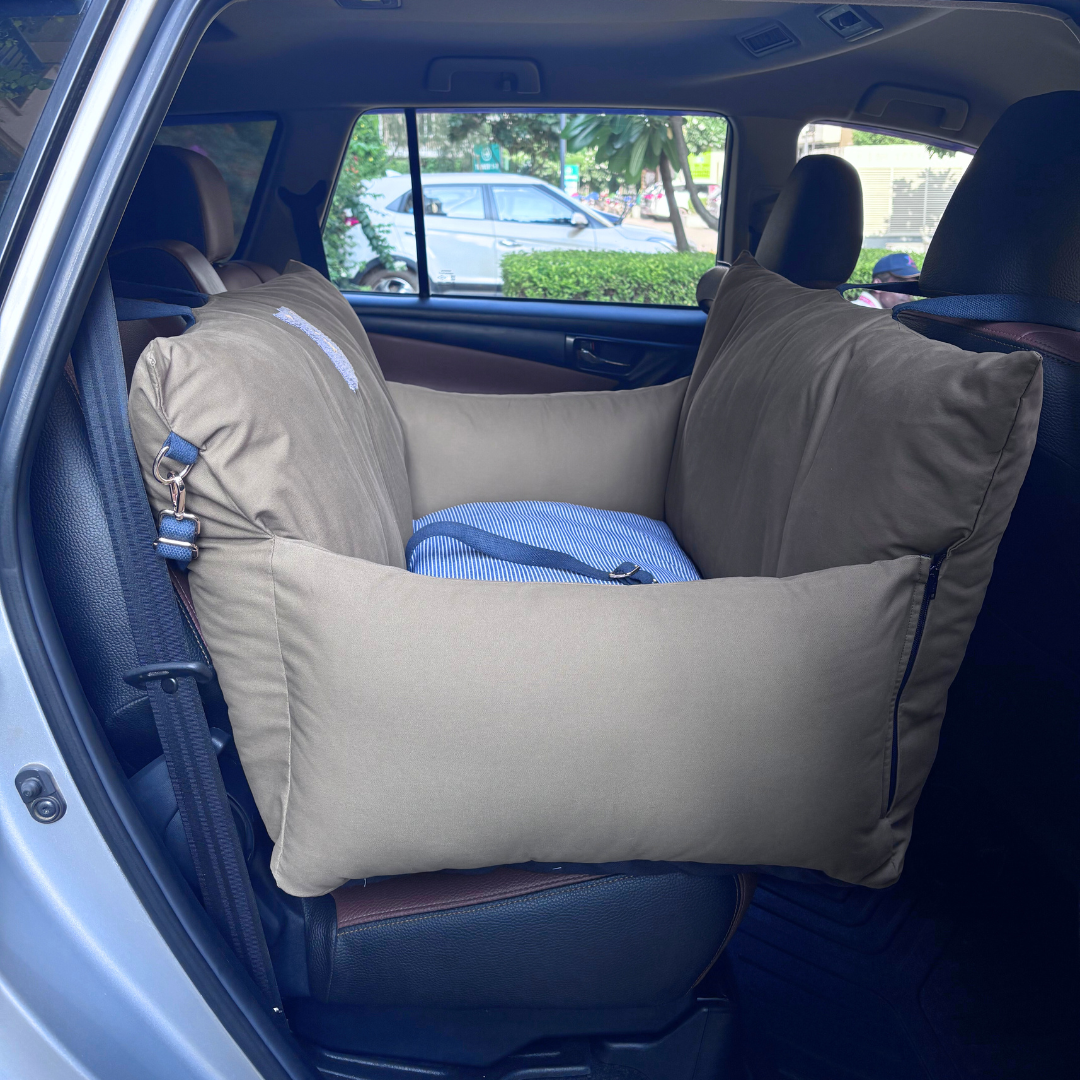 PoochMate Travel beds| Dog Car Seats India | Best dog car seat| Dog Bed for car backseat online India