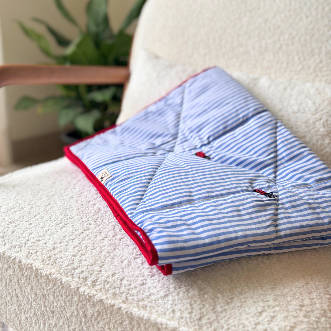 Cotton dog Blanket | Linen dog blanket | Luxury dog blankets online India | Soft puppy dog blankets