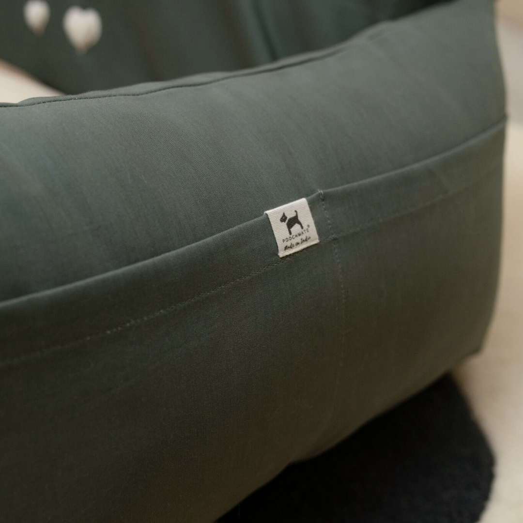 OAK BOHO Dog Holiday Travel Bed Large : Jade Green Rainbow