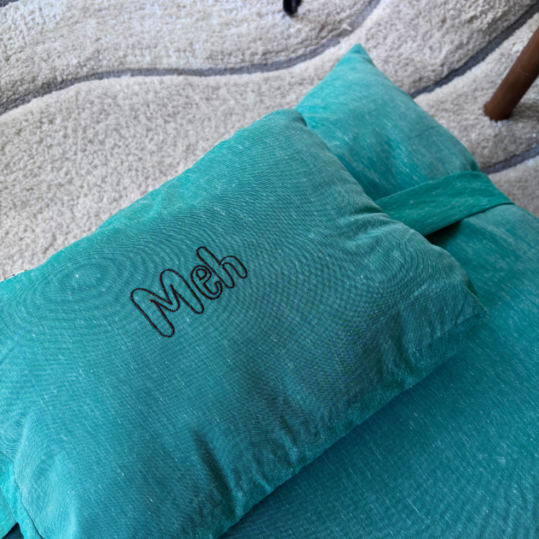 Cotton Dog Beds India | Washable beds for dogs| Flat Dog Bed with pillow