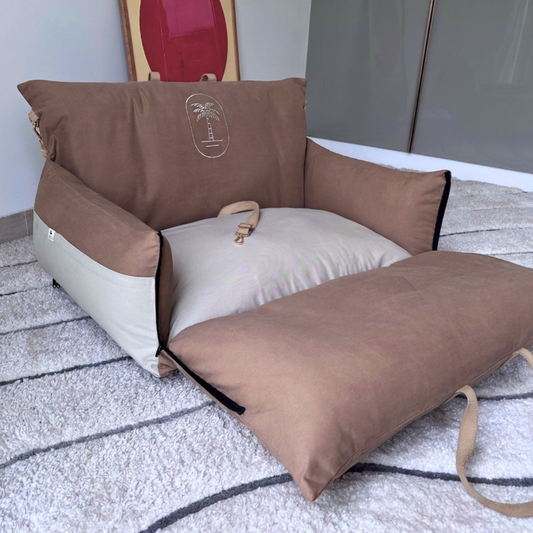 PoochMate Travel Beds | Dog Car Seats online India | Car seats for large dogs | dog bed for car back seat| Dog car bed | Dog bed for car travel India
