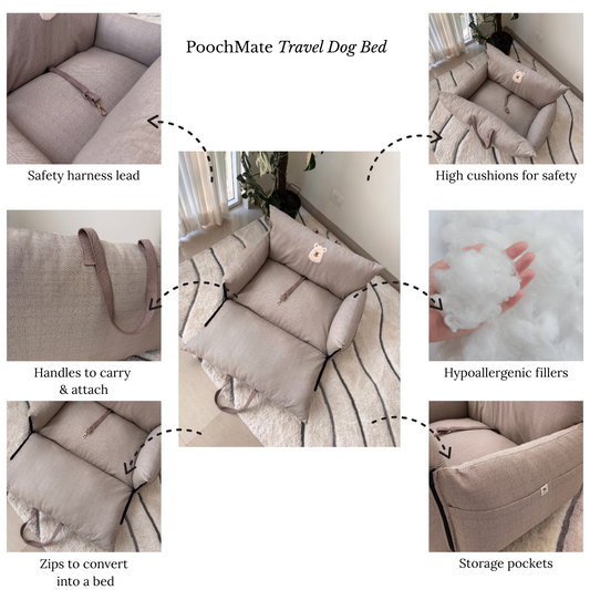 Dog Travel beds with washable covers| PoochMate Dog Travel beds