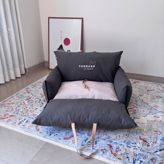 PoochMate Travel Beds | Dog Car Seats online India | Car seats for large dogs | dog bed for car back seat| Dog car bed | Dog bed for car travel India