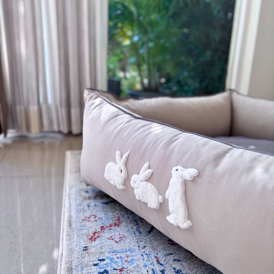 PoochMate Beds | Washable cotton dog beds online India | Cotton dog beds online India | dog beds with removable covers