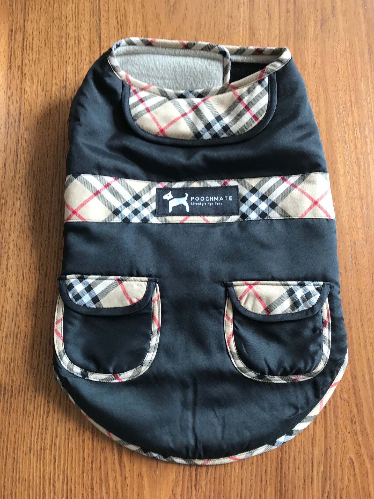 PoochMate Black Duffle Winter Dog Coat
