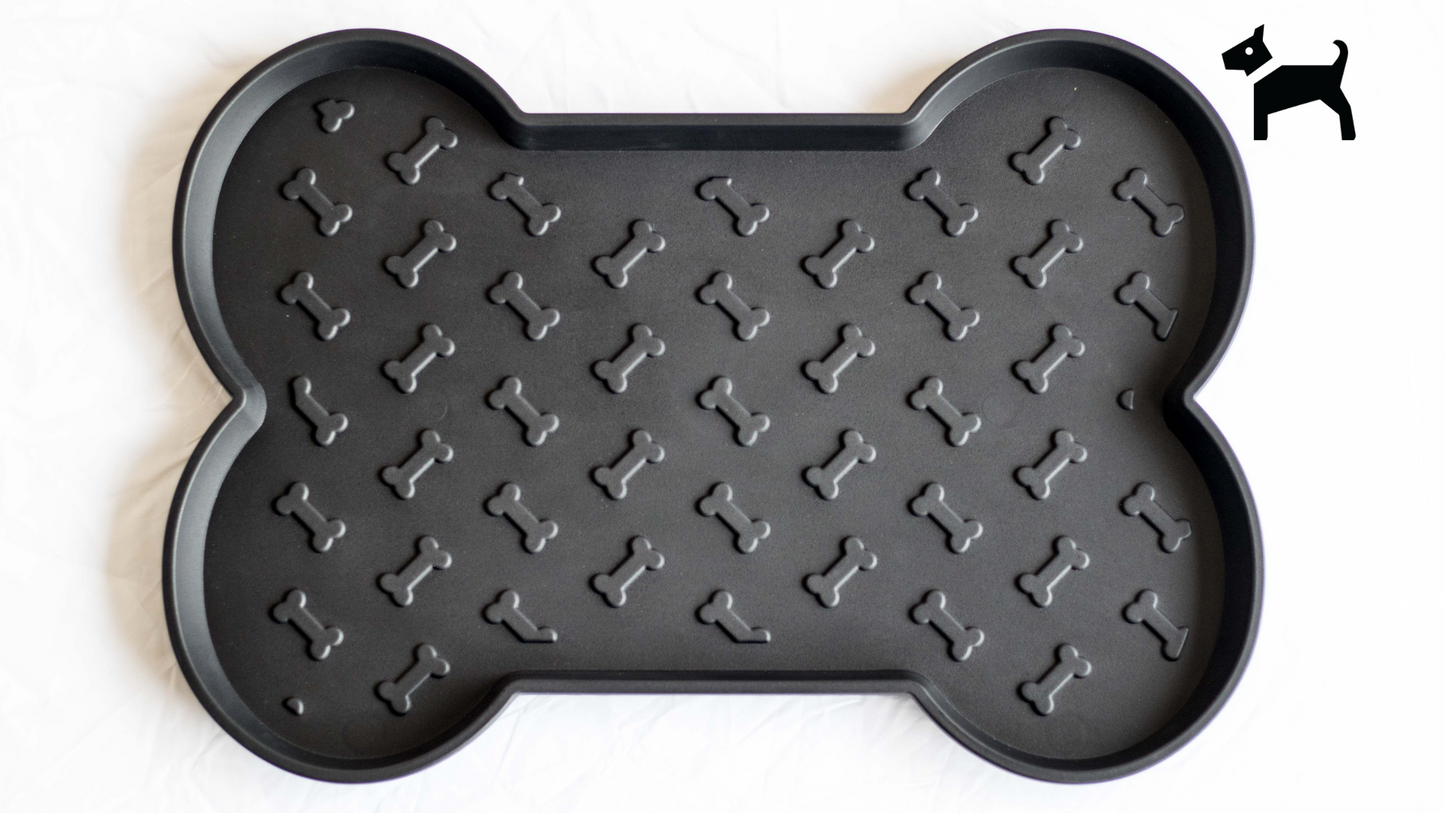PoochMate Messy Eater Dog Food Mat : Bone