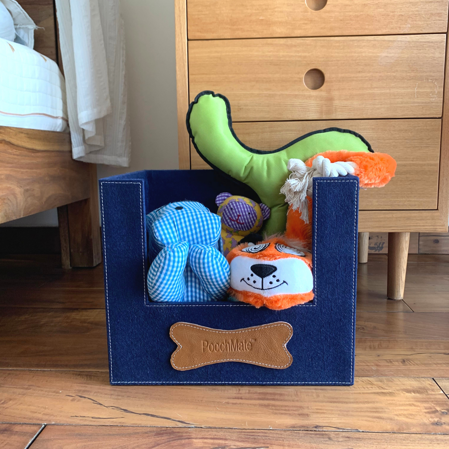 PoochMate Toy Basket : Navy