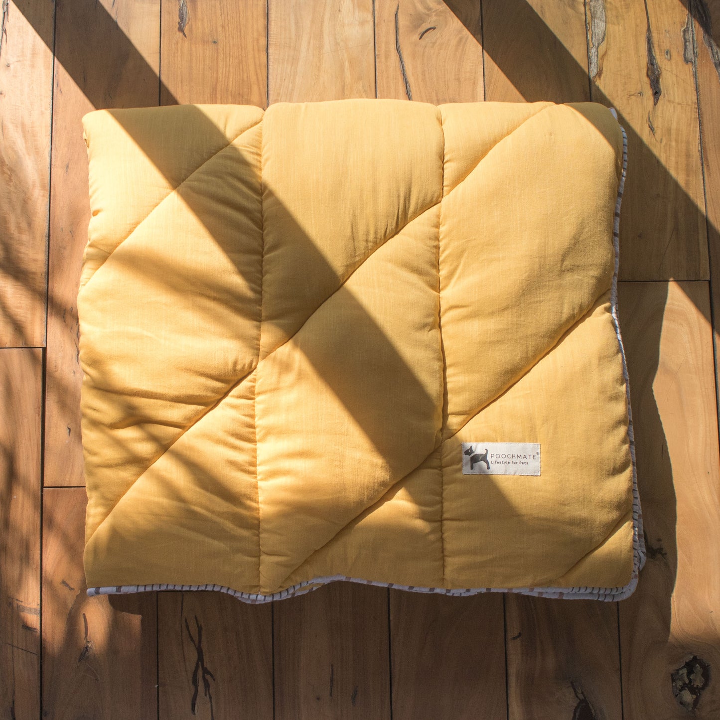PoochMate Canary Striped Cotton Dog Blanket