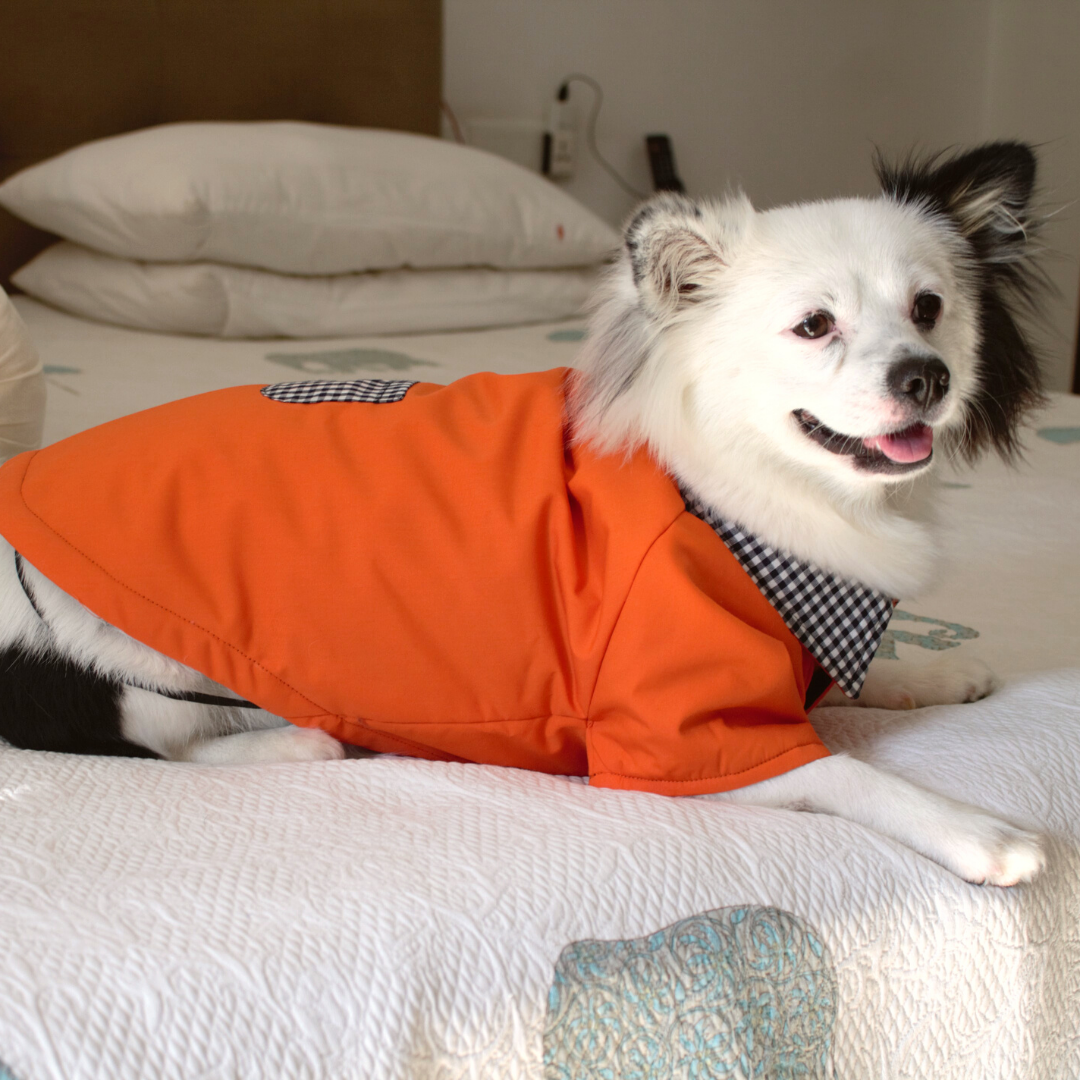 PoochMate Berlin Winter Quilted Dog Jacket - Orange