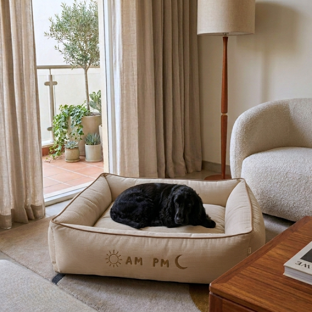 Cotton dog beds | Do bed with washable covers | Best dog beds online India | PoochMate dog Bed