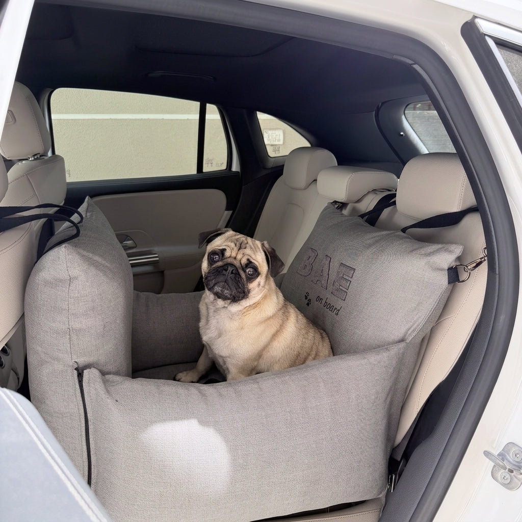 PoochMate Travel bed | Car seats for small dogs | Dog Car Seats | Pet car seats India| travel beds for large dogs | dog bed for car back seat