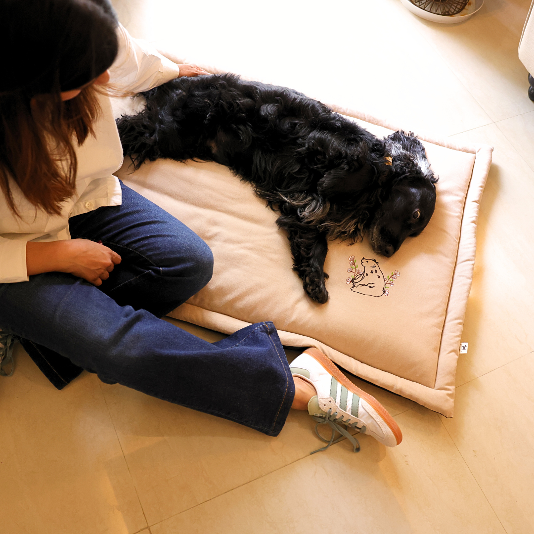 Grey Dog Mat | Large Dog Mats | Cotton pet Mats
