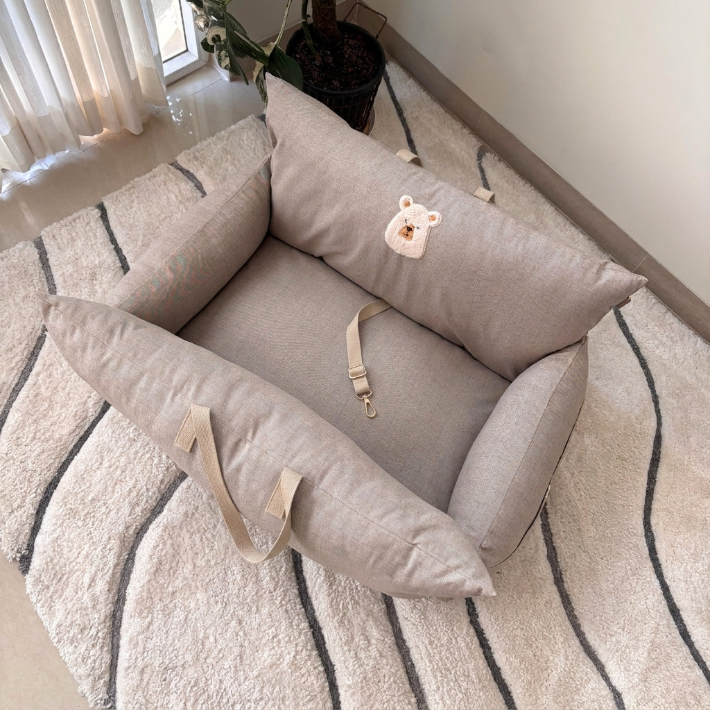 PoochMate Travel Beds | Best Dog Car Seat India | Car seats for large dogs | dog bed for car back seat| Dog car bed | Dog car bed for large dogs