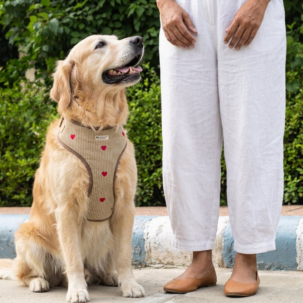 Dog Harness & Leash India| Dog Walking Harness | Cotton dog harness India| Pet Harness Sets | PoochMate Harness 