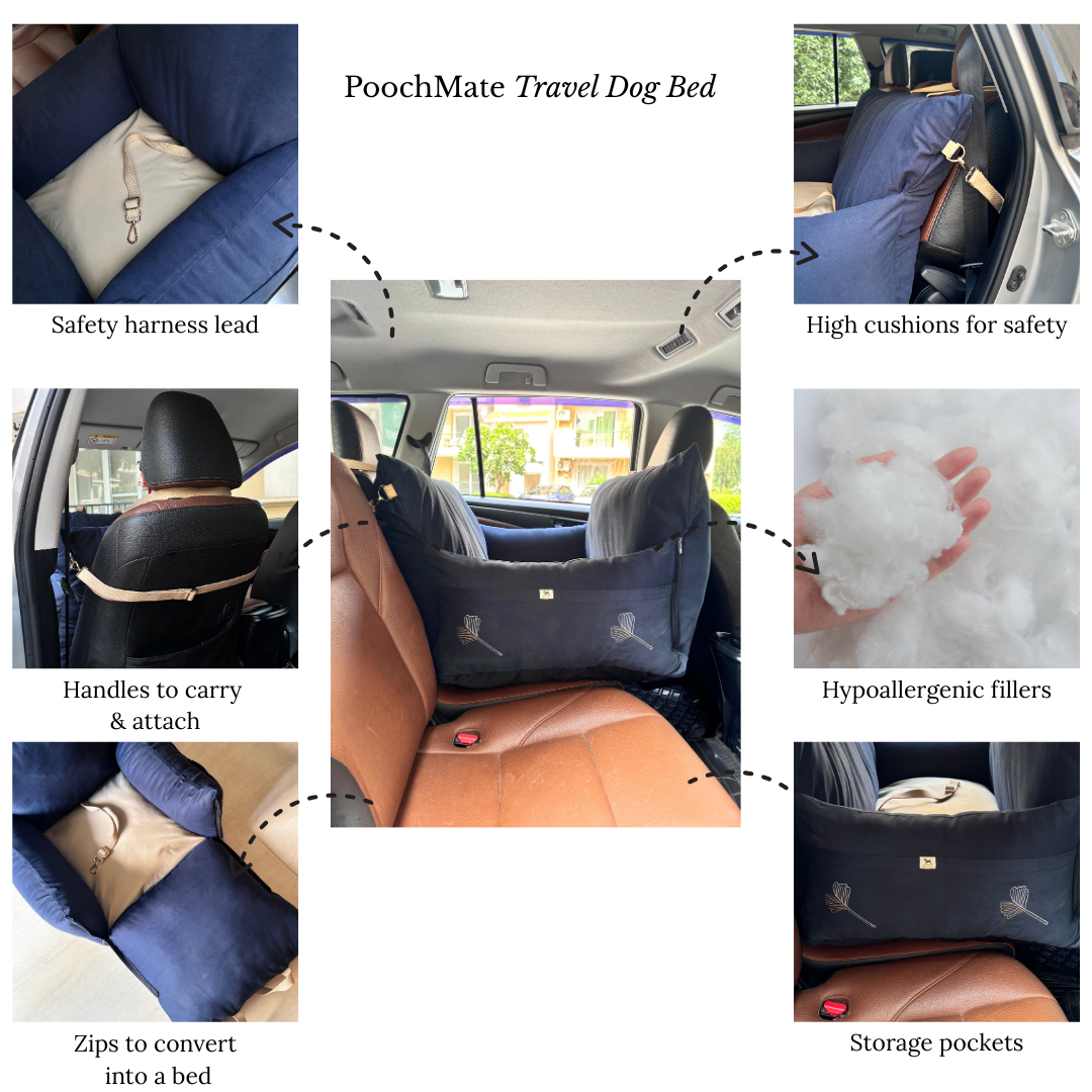 Travel Dog Beds | PoochMate Car Seats for dogs