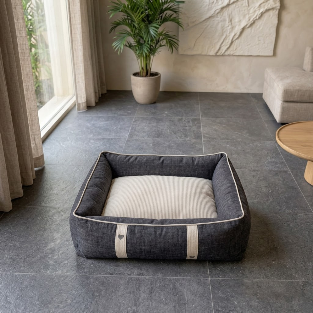 Dog Bed and Blanket sets | Cotton Dog Beds | Luxury dog bedding sets India | Dog beds with removable covers | PoochMate Dog Beds