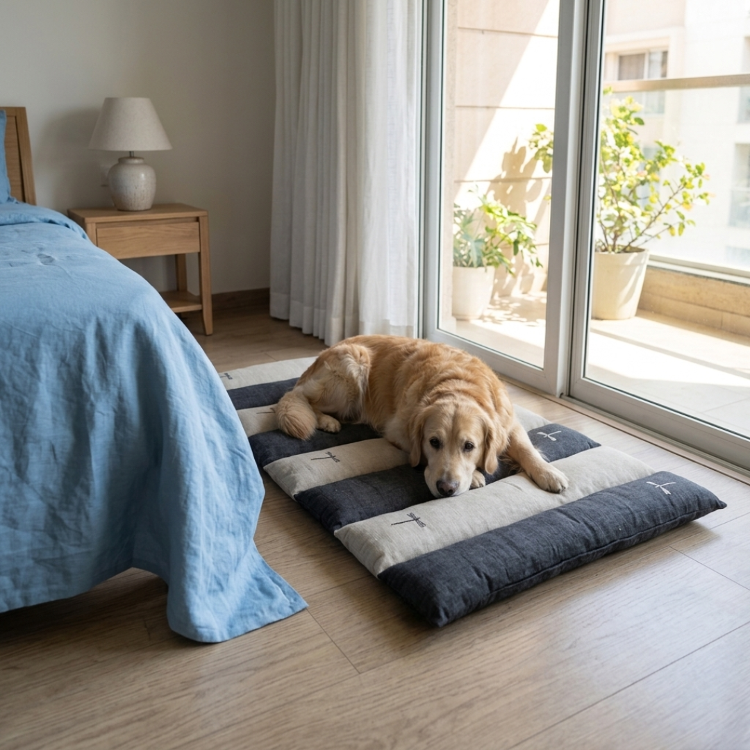 PoochMate Mats | Cotton Dog Mats | Dog Mat for sleeping | Dog Crate Mats | Washable cotton pet mats online India