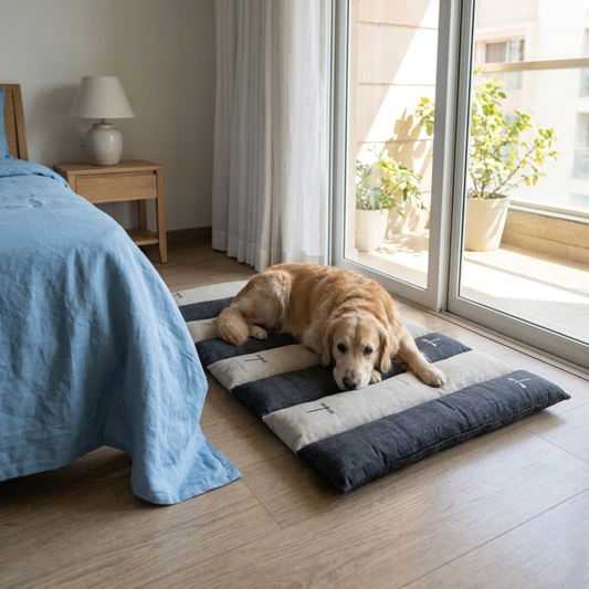 PoochMate Mats | Cotton Dog Mats | Dog Mat for sleeping | Dog Crate Mats | Washable cotton pet mats online India