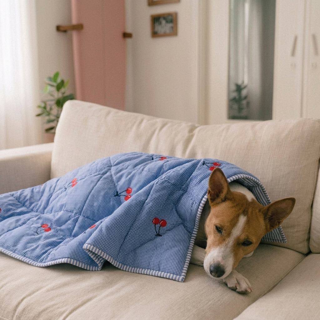 Soft cotton dog blanket | Pure cotton dog blanket| Best dog blanket online India | Luxury dog blankets online India| PoochMate Blanket