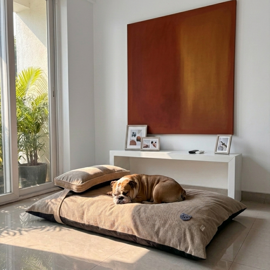 Washable dog bed | Large dog beds online India | PoochMate Beds | Dog bed with removable covers