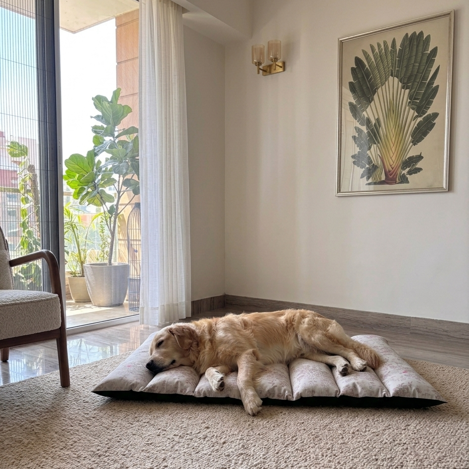 PoochMate Mats | Cotton Dog Mats | Dog Mat for sleeping | Dog Crate Mats | Washable cotton pet mats online India