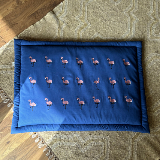 Blue Dog Mat | Cotton pet Mats | crate Mats for dogs