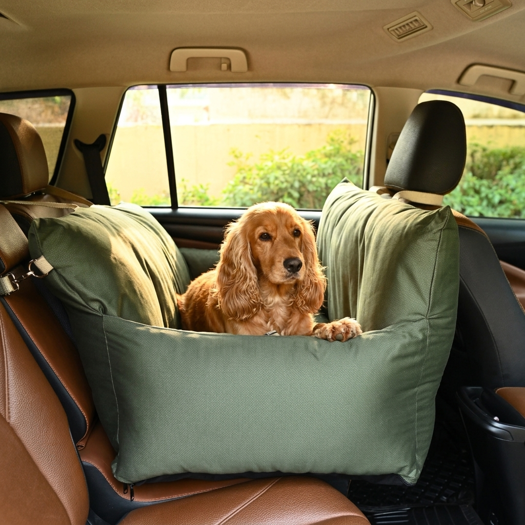 Medium Dog Travel bed | Car Seats for dogs online India| Dog car bed for small dogs | Dog car seat for front