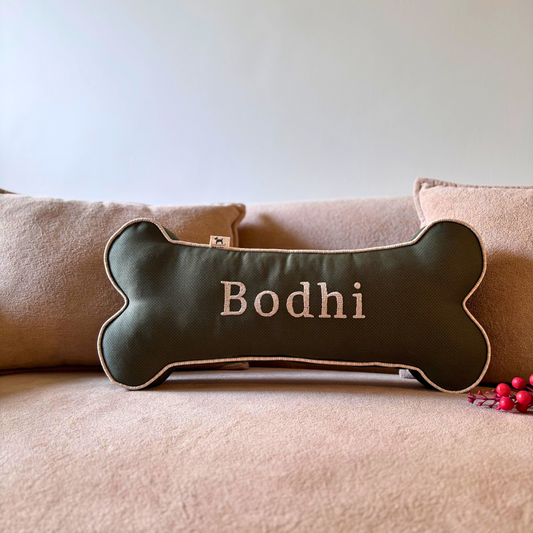 PoochMate Personalized Dog Pillow | Dog Name Pillows | Dog Bone Pillow