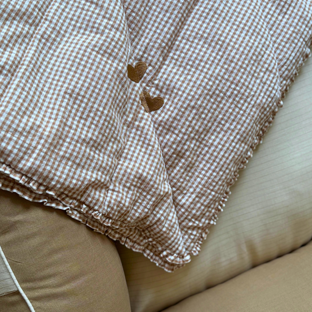 PoochMate French Beige Linen Dog Bedding Set