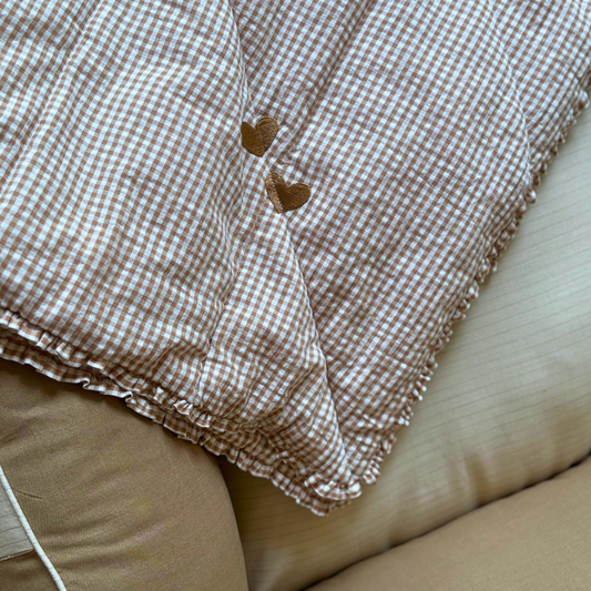 PoochMate French Beige Linen Dog Bedding Set