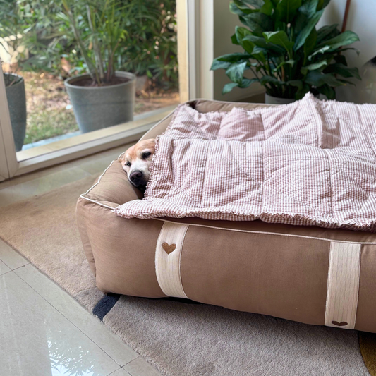 PoochMate Bed and blanker sets| Washable dog beds | Dog beds with removable covers | Large dog beds