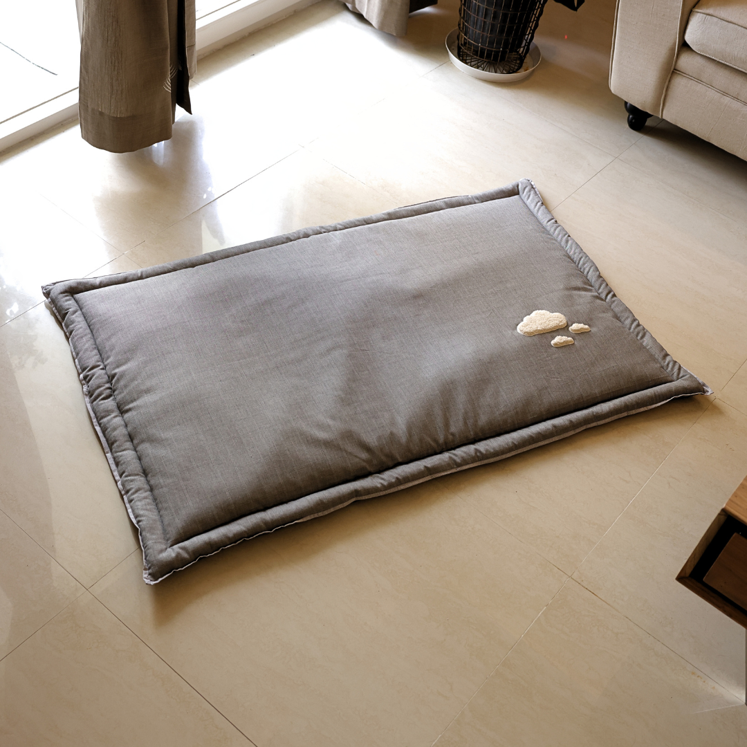 Grey Dog Mat | Large Dog Mats | Cotton pet Mats