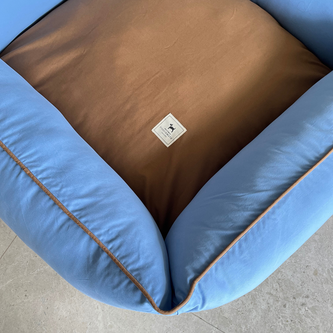 Blue Dog Bed | Large washable dog beds India