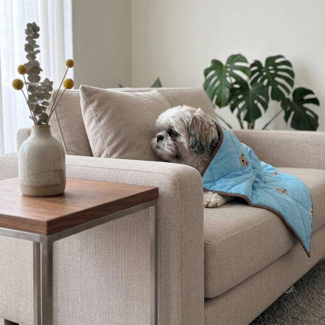 Cotton dog Blanket | Linen dog blanket | Luxury dog blankets online India | best dog blankets online India | Luxury dog blanket | Soft cotton pet blankets