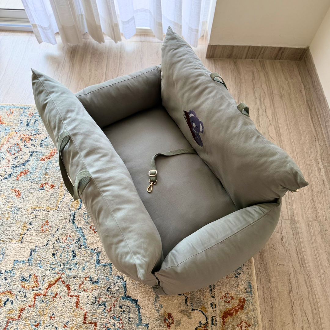 PoochMate Travel Bed for Medium Dogs : Textured Green