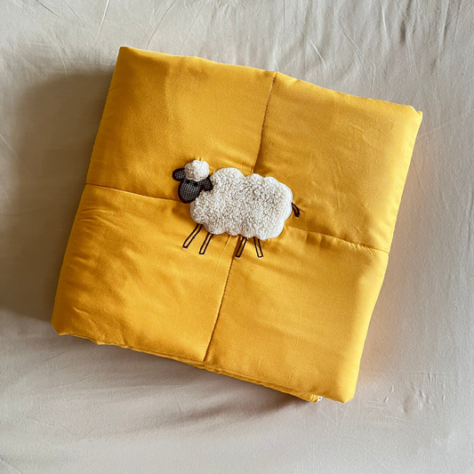 PoochMate OAK 3.0 : Sherpa Sheep Yellow & White Blanket Large