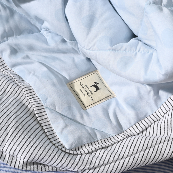 COTTON KNIT BLUE DOG BLANKET main image 0