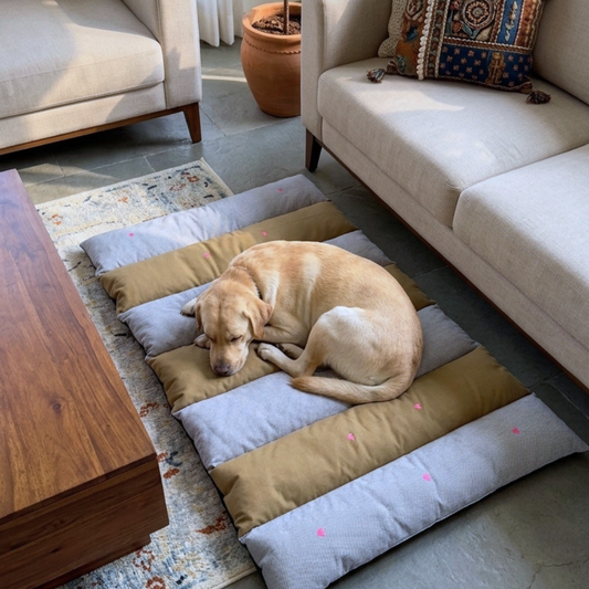 PoochMate Dog Mats | Pet mats for sleeping | Cotton dog mats for sleeping| Dog Mat for Cage