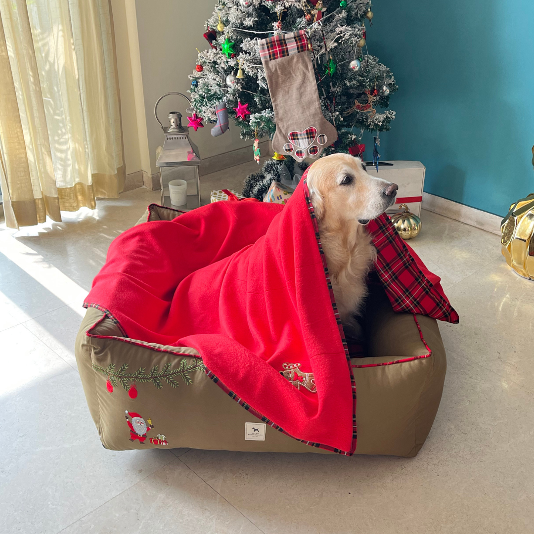Christmas Dog Blanket Cotton Pet Blankets Online India PoochMate