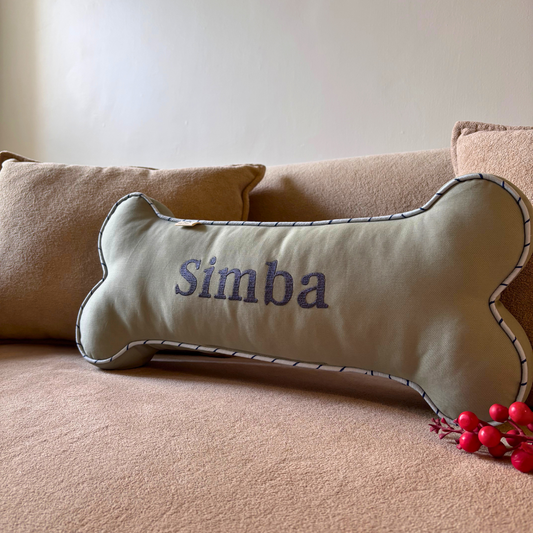 Personalized Dog Pillow | PoochMate Dog Name Pillows | PoochMate Dog Bone Pillow