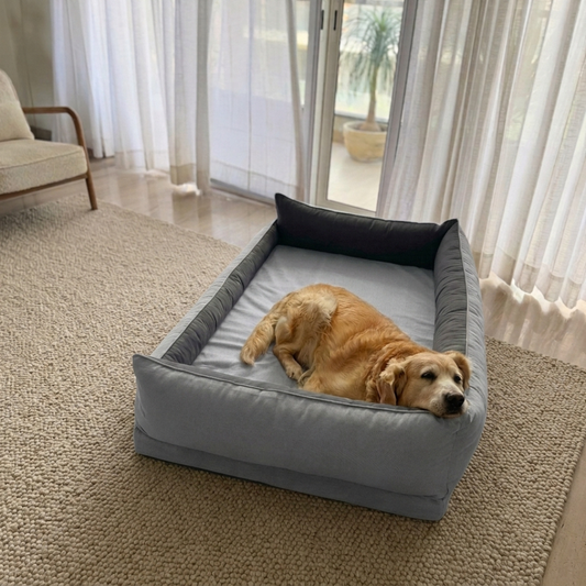 Orthopaedic dog beds| Memory foam dog beds| Memory foam dog sofa bed | Memory foam dog bed with raised sides | PoochMate memory Foam Dog bed