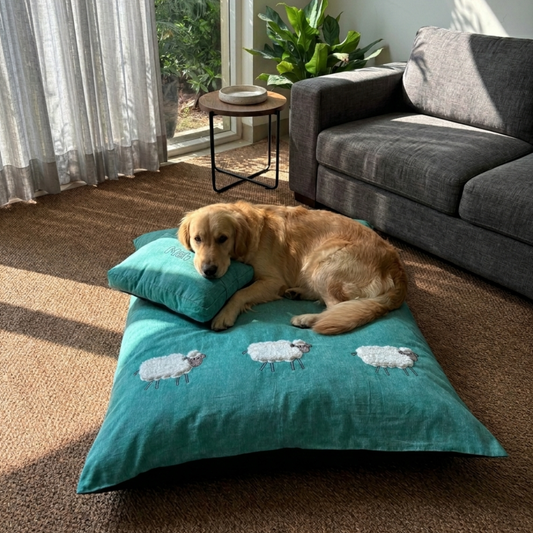 Cotton Dog Beds India | Washable beds for dogs| PoochMate Flat Beds | Crate beds for dogs