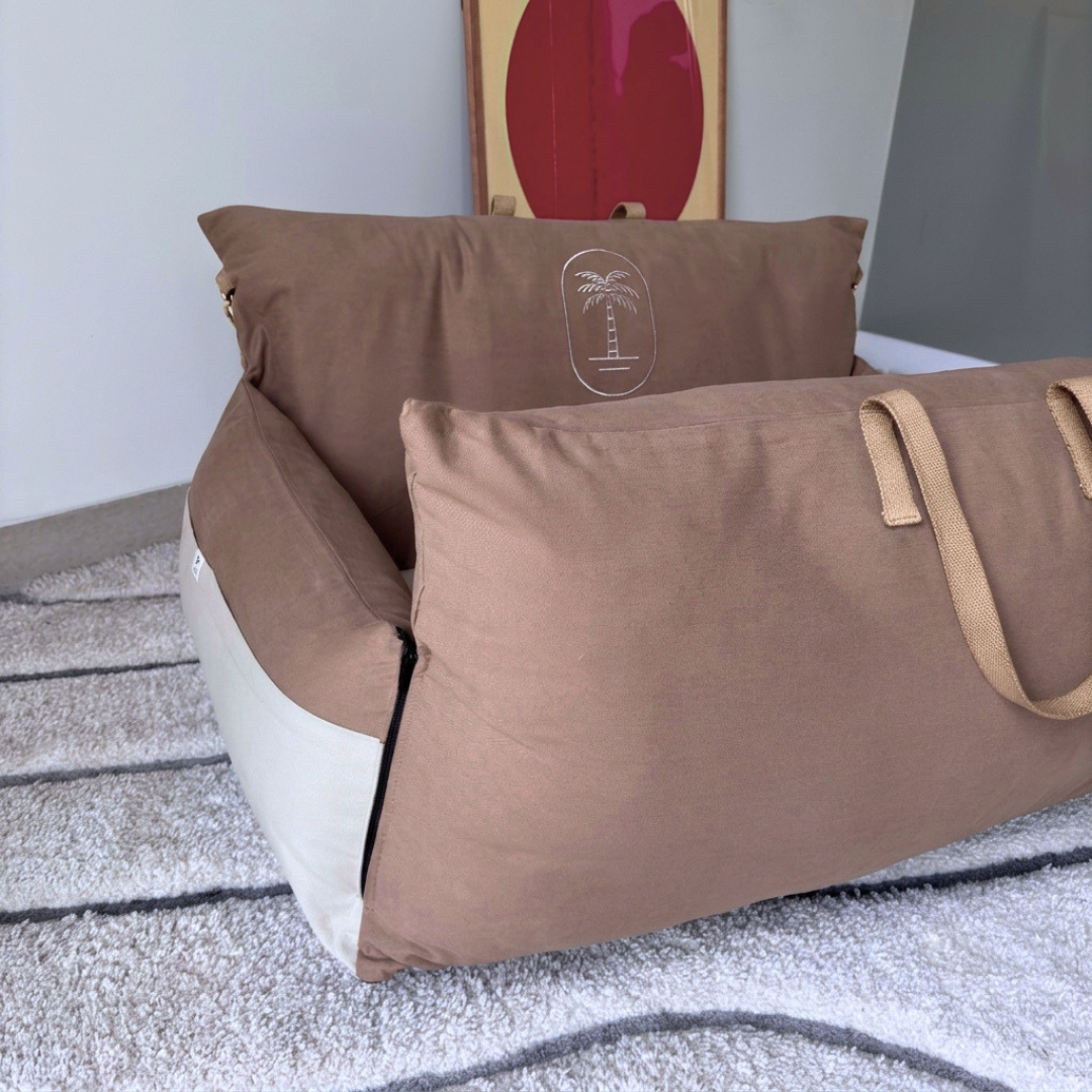 PoochMate Travel Beds | Dog Car Seats online India | Car seats for large dogs | dog bed for car back seat| Dog car bed | Dog bed for car travel India