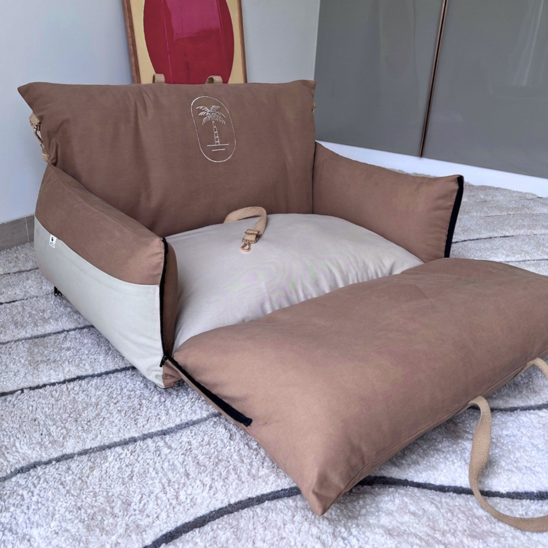 PoochMate Travel Beds | Dog Car Seats online India | Car seats for large dogs | dog bed for car back seat| Dog car bed | Dog bed for car travel India