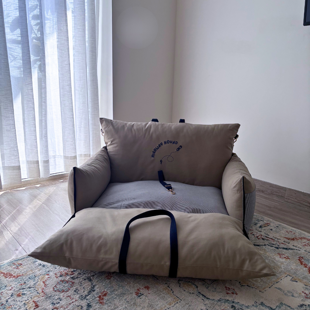 PoochMate Travel Beds | Best Dog Car Seat India | Car seats for large dogs | dog bed for car back seat| Dog car bed | Dog car bed for large dogs